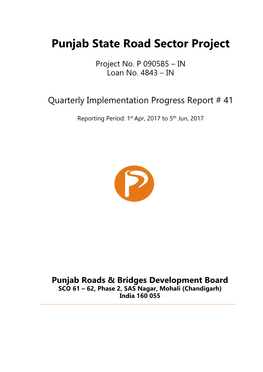 Quarterly Implementation Progress Report # 41