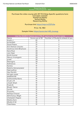 Reasoning Ability Number of Particiapants - 3237