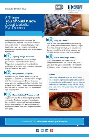 5 Things You Should Know About Diabetic Eye Disease