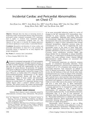 Incidental Cardiac and Pericardial Abnormalities on Chest CT