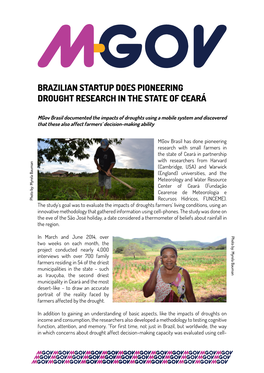 Brazilian Startup Does Pioneering Drought Research in the State of Ceará