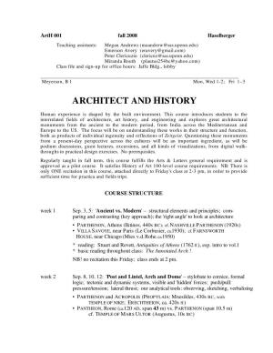 Architect and History