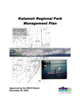 Kalamoir Regional Park Management Plan