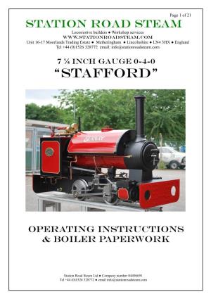 Operating Instructions for Live Steam Traction Engines/Wagons