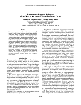 Dependency Grammar Induction with a Neural Variational Transition