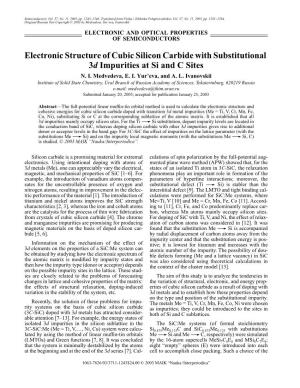 Electronic Structure of Cubic Silicon Carbide with Substitutional 3D Impurities at Si and C Sites N