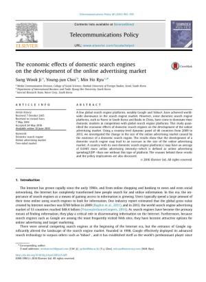 The Economic Effects of Domestic Search Engines on the Development of the Online Advertising Market