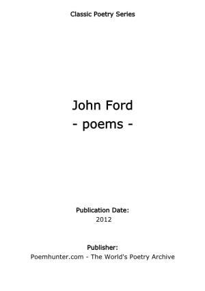 John Ford - Poems