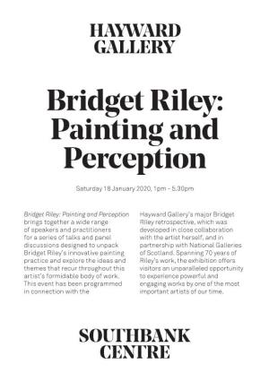 Bridget Riley: Painting and Perception