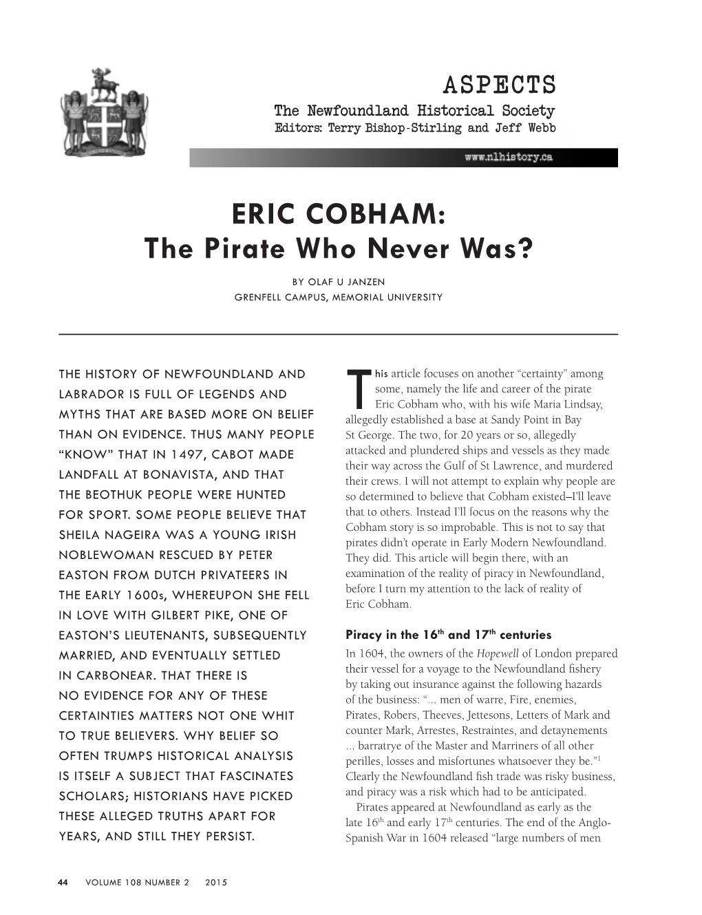ERIC COBHAM: the Pirate Who Never Was?