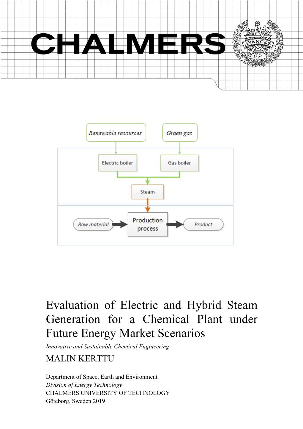 Evaluation of Electric and Hybrid Steam Generation for a Chemical