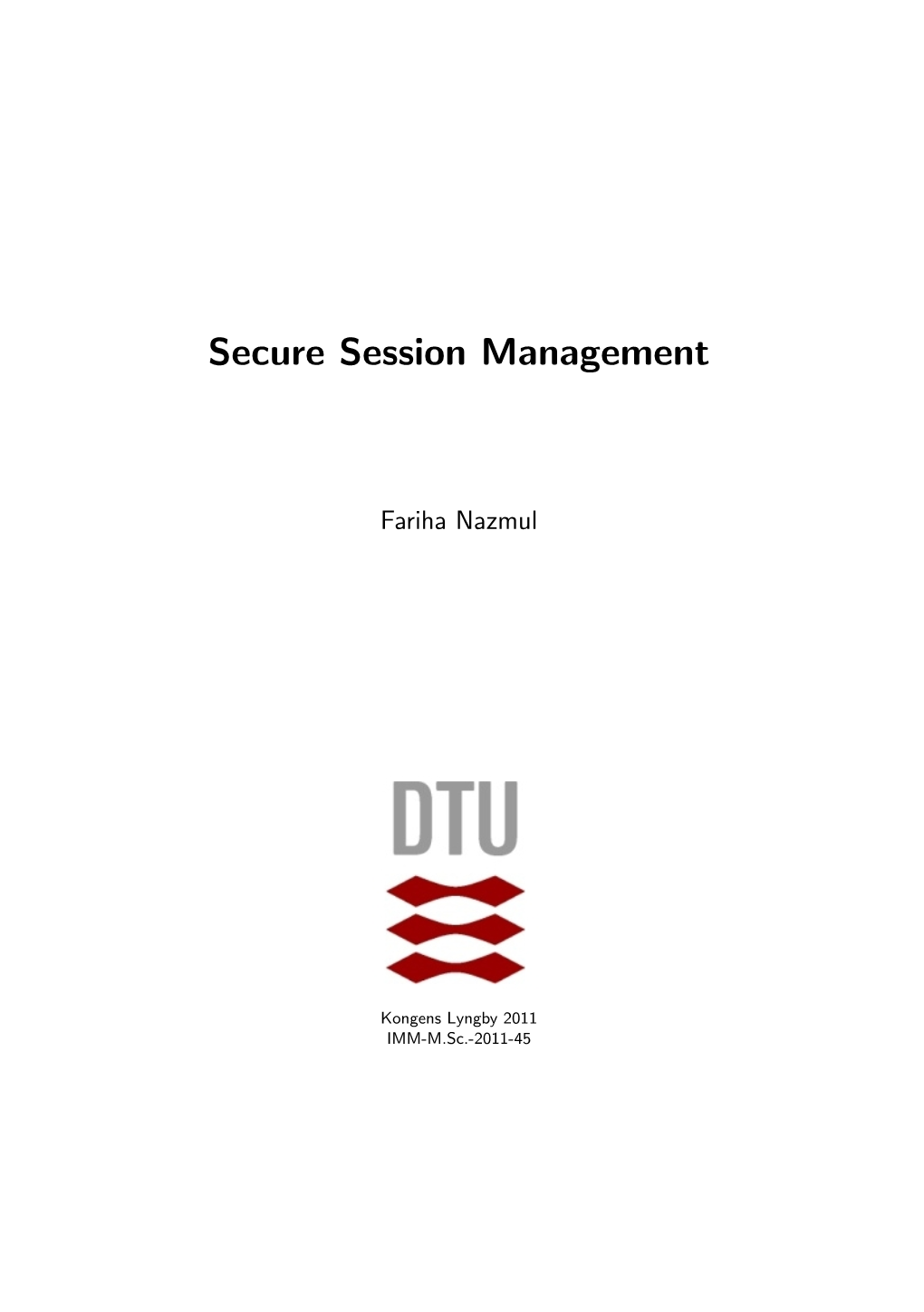 Secure Session Management