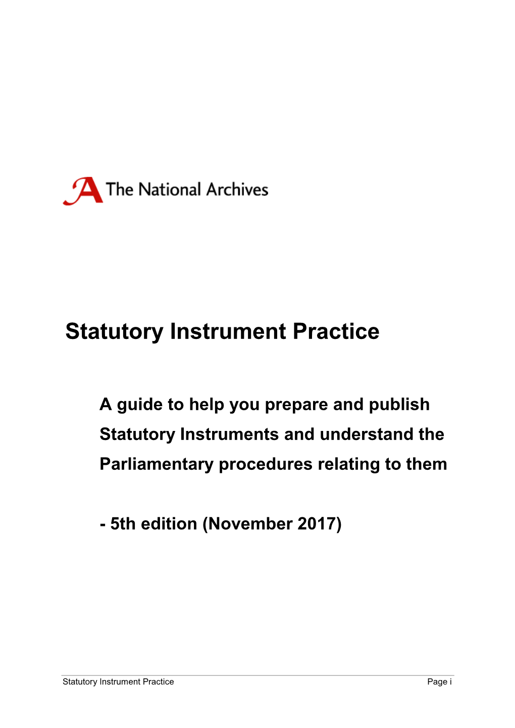 Statutory Instrument Practice