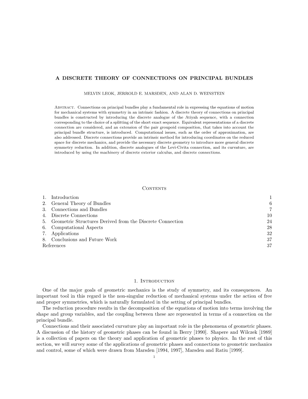 A Discrete Theory of Connections on Principal Bundles