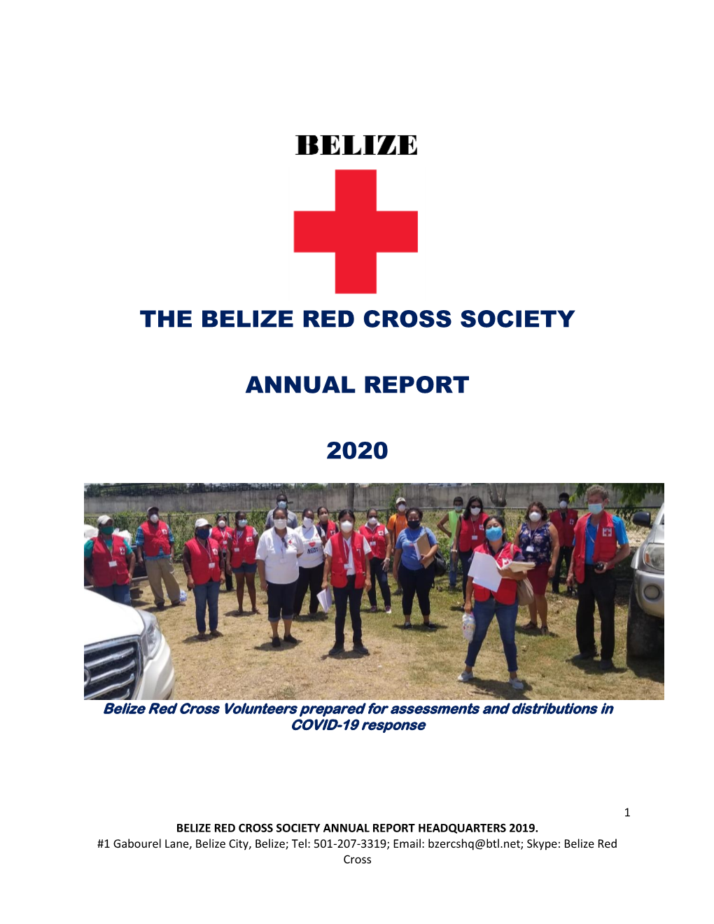 The Belize Red Cross Society Annual Report 2020
