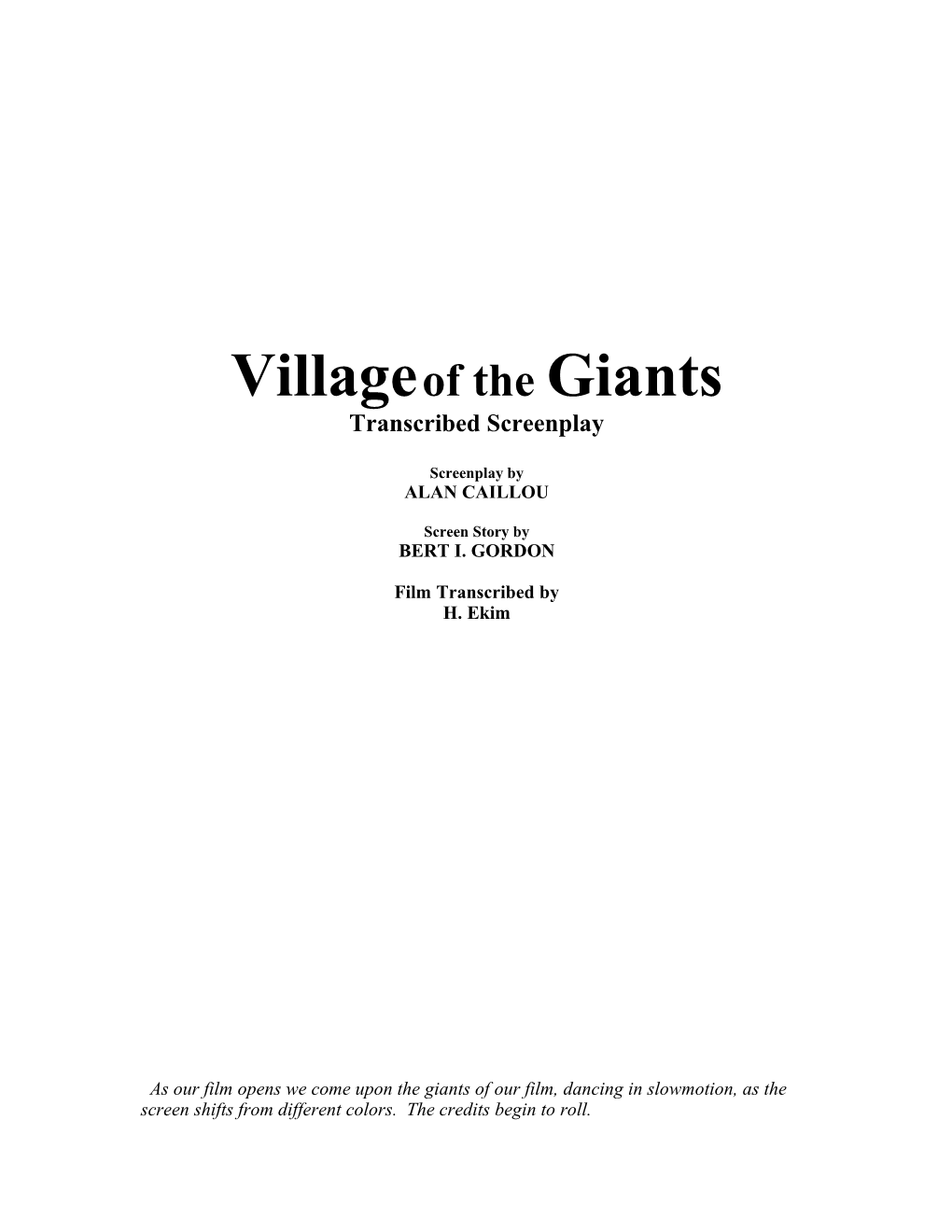 Villageof the Giants