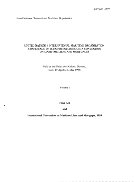 International Convention on Maritime Liens and Mortgages 1993