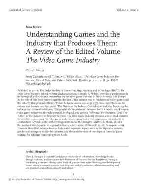 A Review of the Edited Volume the Video Game Industry