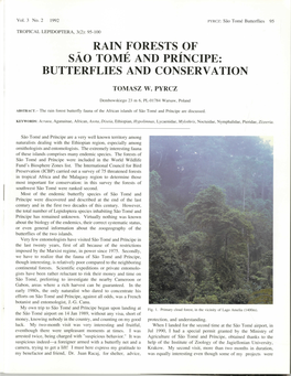 Rain Forests of Sao Tome and Principe: Butterflies and Conservation