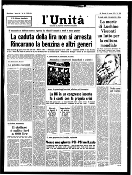 La Morte Di Luchino Visconti Un Lutto Per La Cultura Mondiale