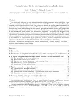 Upwind Schemes for the Wave Equation in Second-Order Form