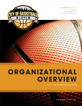 Organizational Overview City of Basketball Love