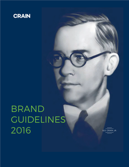Brand Guidelines 2016 Table of Contents