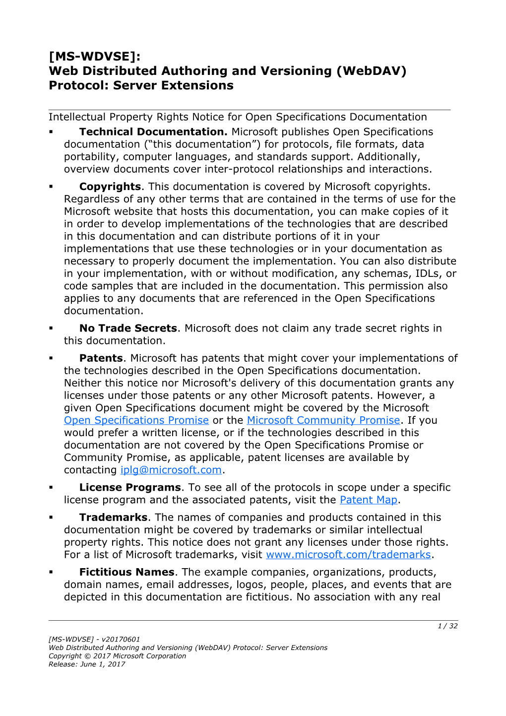 Web Distributed Authoring and Versioning (Webdav) Protocol: Server Extensions