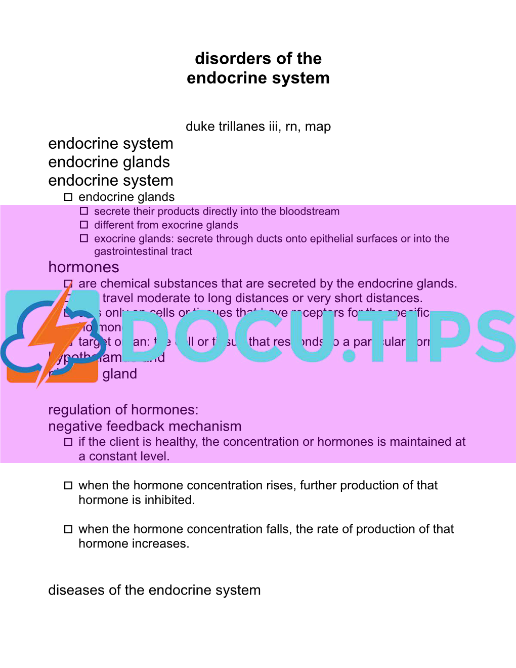 Endocrine System