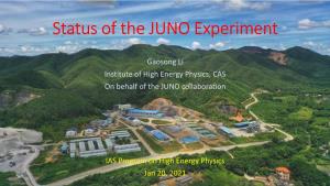 Status of JUNO Experiment