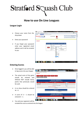 How to Use Online Leagues