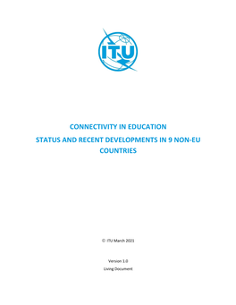Connectivity in Education: Status and Recent Developments in 9 Non-EU Countries