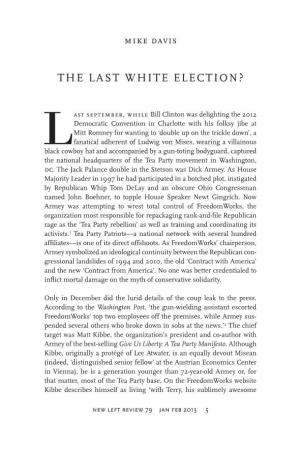 The Last White Election?