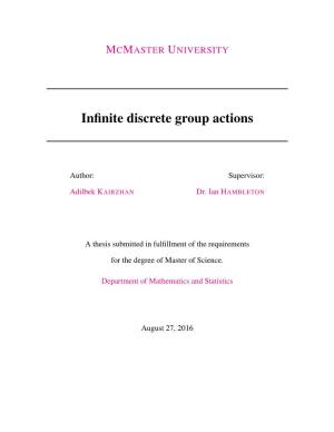 Infinite Discrete Group Actions