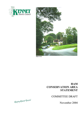 Ham Conservation Area Statement Is Part of the Process