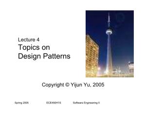 Topics on Design Patterns