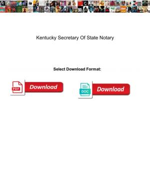 Kentucky Secretary of State Notary