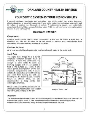 Septic System Is Your Responsibility