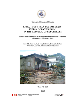 Effects of the 26 December 2004 Indian Ocean Tsunami in the Republic of Seychelles