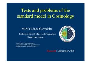 Tests and Problems of the Standard Model in Cosmology