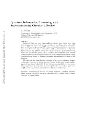 Quantum Information Processing with Superconducting Circuits: a Review