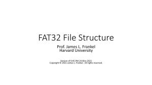 FAT32 File Structure Prof