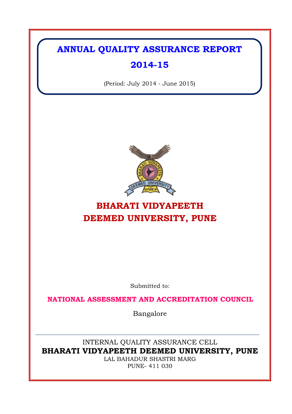 Bharati Vidyapeeth Deemed University, Pune Annual