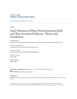 Axial Vibrations of Brass Wind Instrument Bells and Their