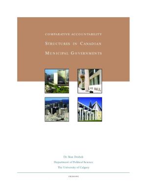 Comparatice Accountability Structures in Canadian Municipal Governments