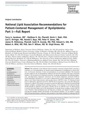 2015 National Lipid Association
