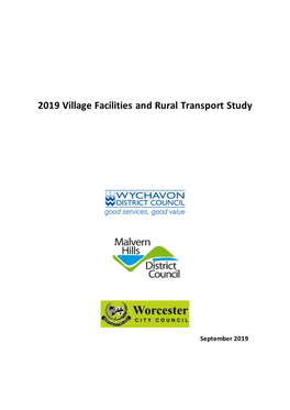 2019 Village Facilities and Rural Transport Study