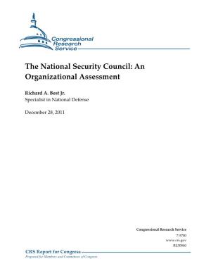 The National Security Council: an Organizational Assessment