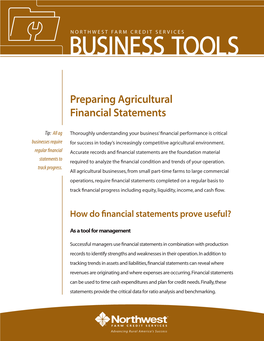 Preparing Agricultural Financial Statements