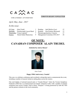 Canadian Composer Alain Trudel
